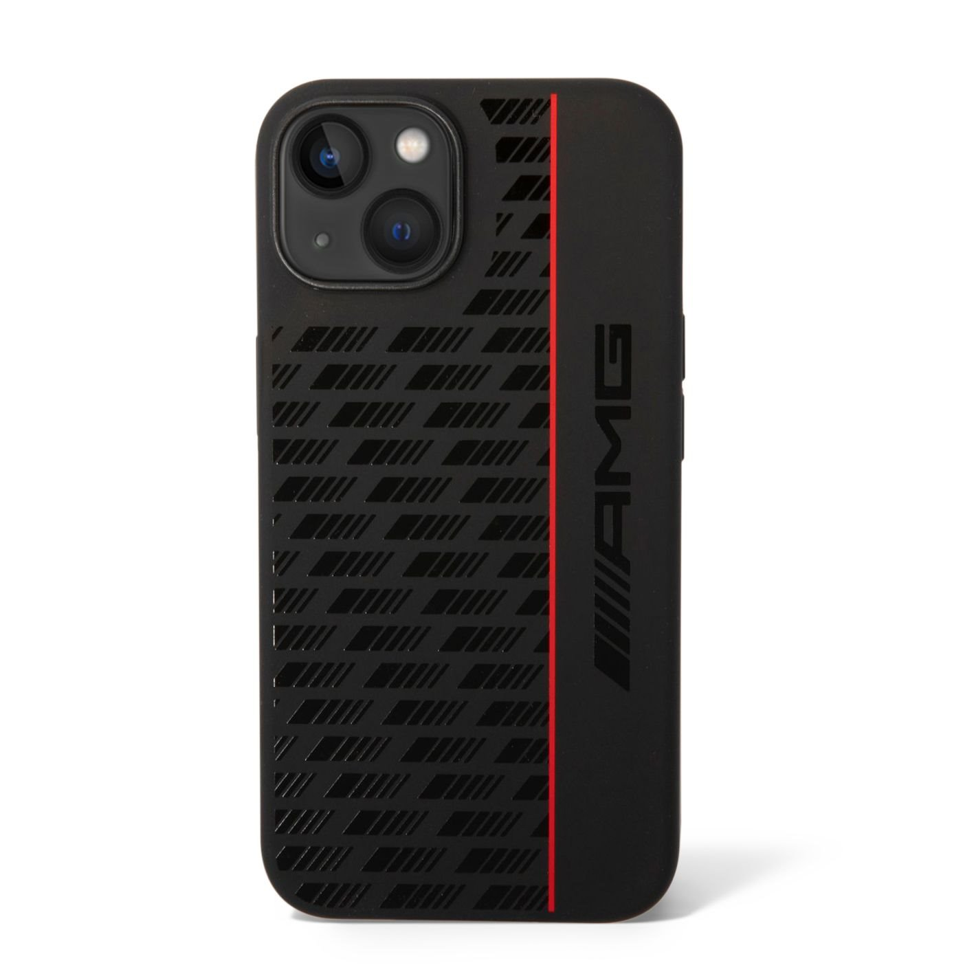 AMG Liquid Silicone Carbon Pattern Case for iPhone 14 Black